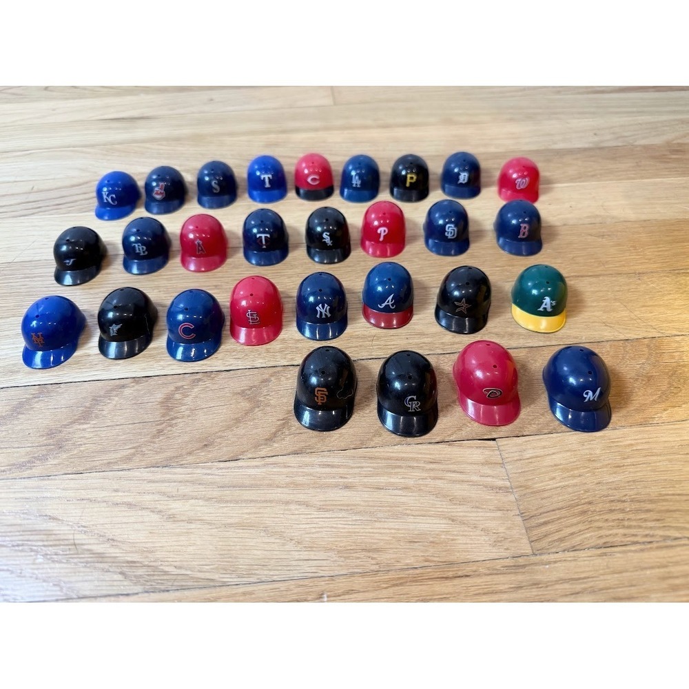 MLB Gumball Vending Mini Batting Helmet 2in x 1.25" Lot of 29. NO DUPLICATES